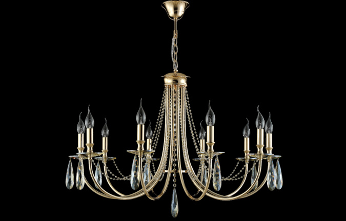 Бра Crystal Lux VICTORIA AP2 GOLD/AMBER фото 9